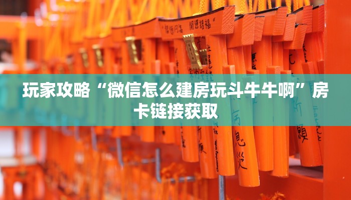 玩家攻略“微信怎么建房玩斗牛牛啊”房卡链接获取